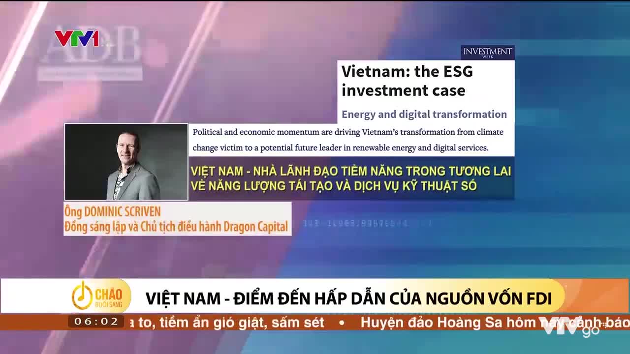 Chào buổi sáng | 16/05/2022 | Việt Nam là nước tiếp nhận nguồn vốn FDI lớn thứ 3 trong khu vực